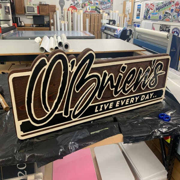 CNC Redwood Carved Sign By Signarama Puyallup 