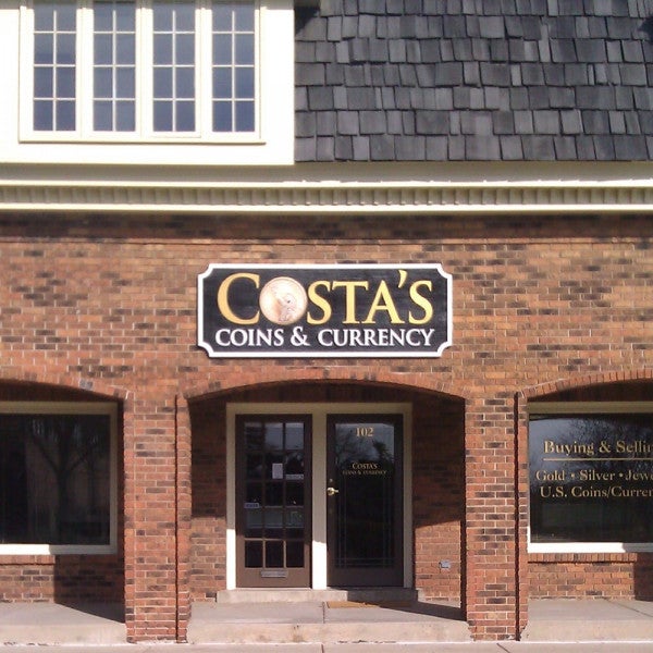 Signarama Libertyville - HDU Sign - Costa\'s Coin & Currency