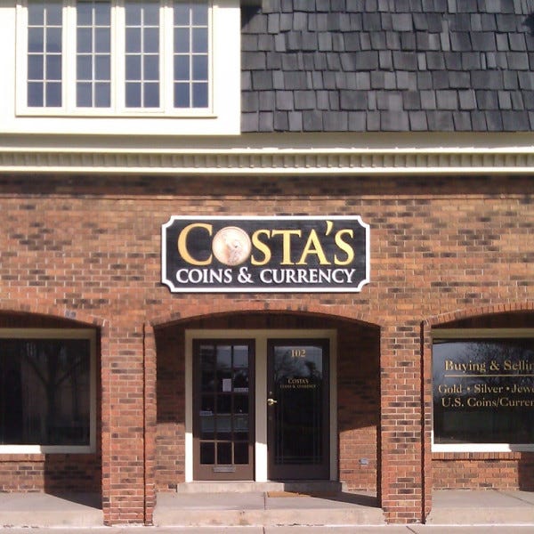Signarama Libertyville - HDU Sign - Costa\'s Coin & Currency