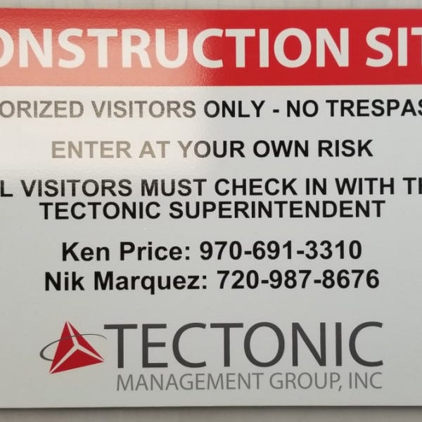 Front Range Signarama - Construction Sign