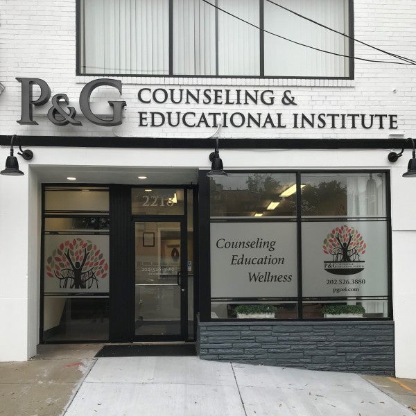 Printed Frosted Window Graphics for P&G Counseling in Washington DC