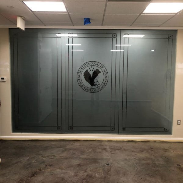 Frosted Window Graphics, Signarama Silver Spring, Greenbridge Construction