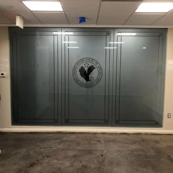 Frosted Window Graphics, Signarama Silver Spring, Greenbridge Construction