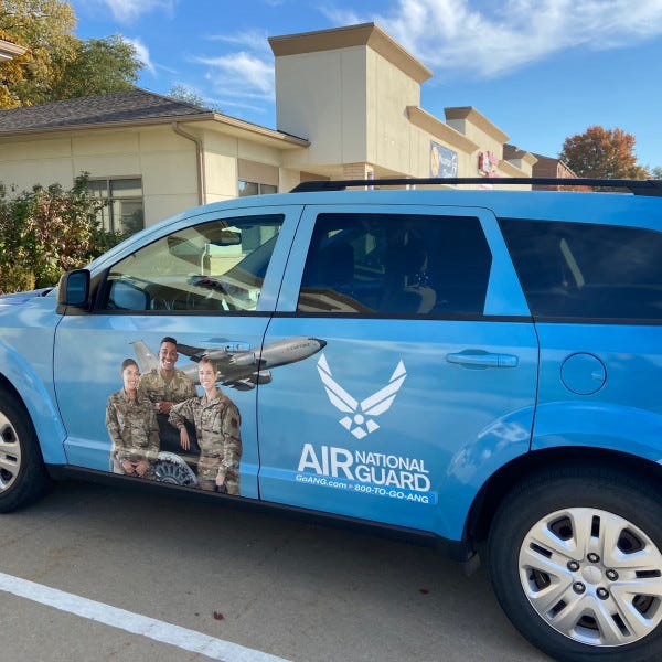 Light Blue Dr Side Suv Wrap Signarama Liberty Kansas City Signs