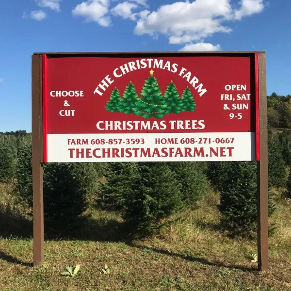 Christmas Farm Post & Panel Sign