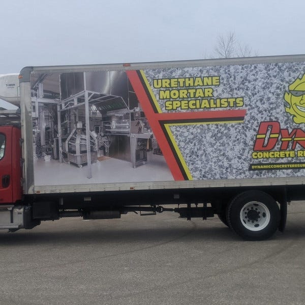 Dynamic Concrete Truck Wrap