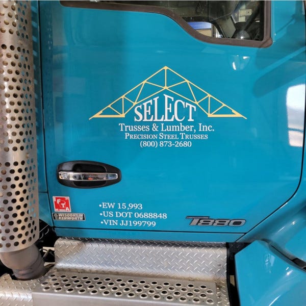 Select Trusses Vehicle Graphics