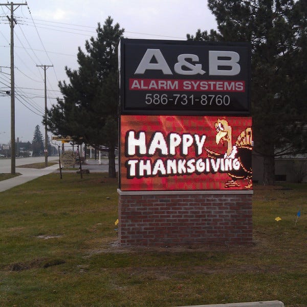 A & B Alarm Monument Sign | Signarama Shelby Township