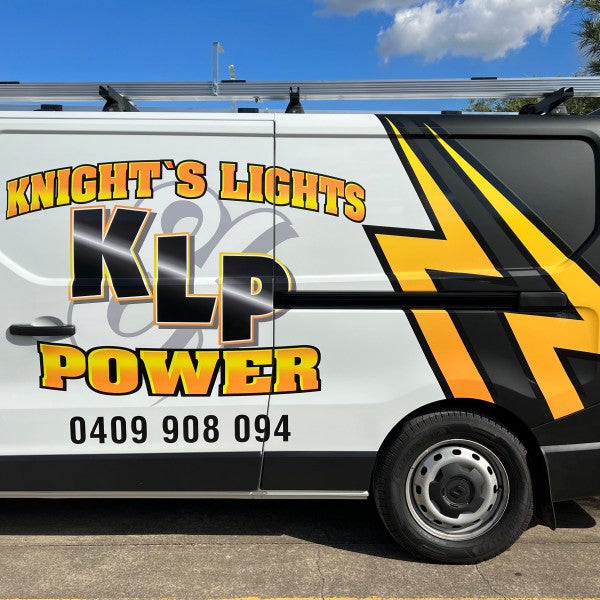3/4 Car Wrap for Knight's, Lights and Power by Signarama Penrith