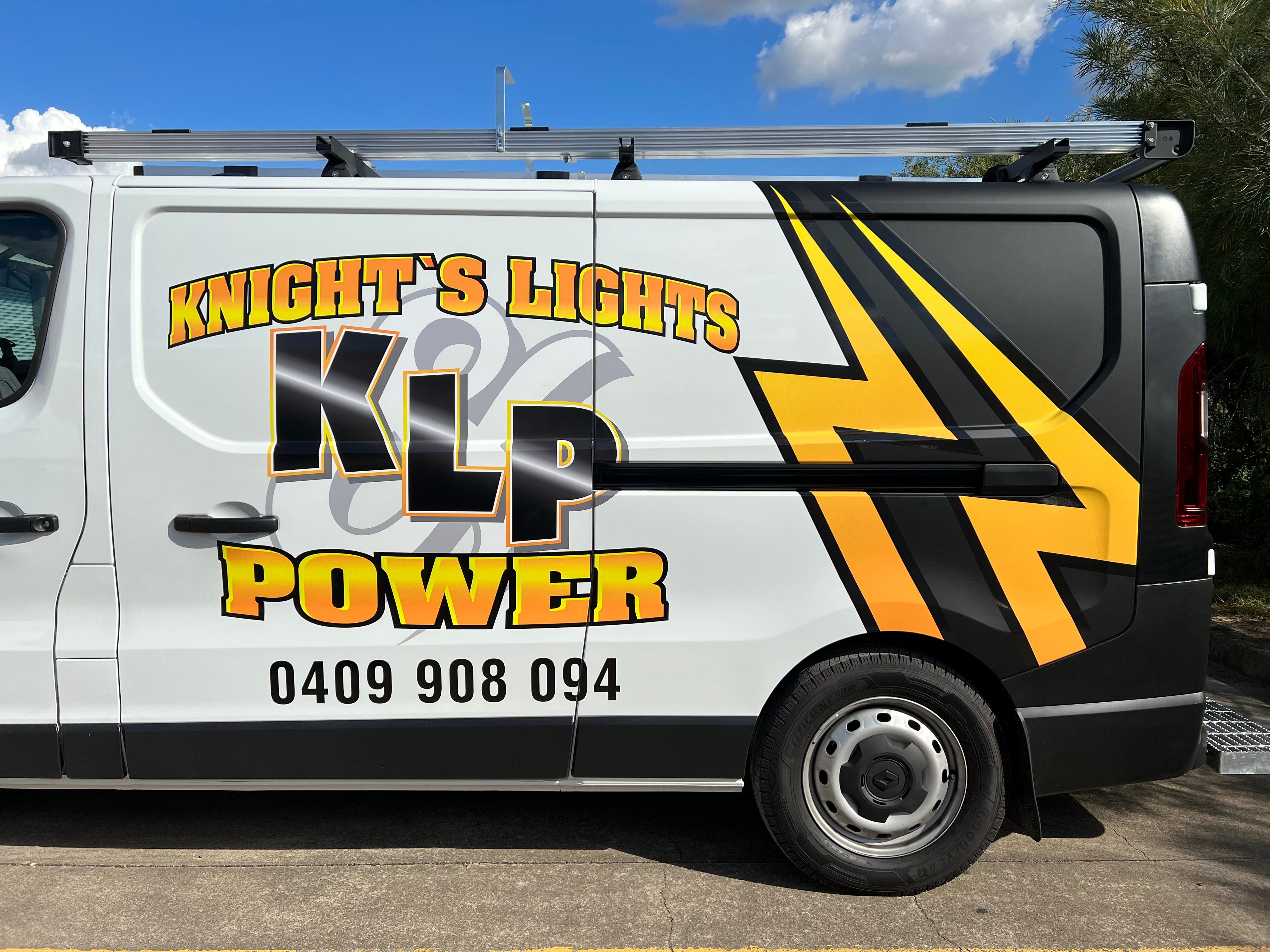 3/4 Car Wrap for Knight's, Lights and Power by Signarama Penrith