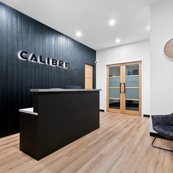 Calibre Built Homes - Reception Backlit Signage
