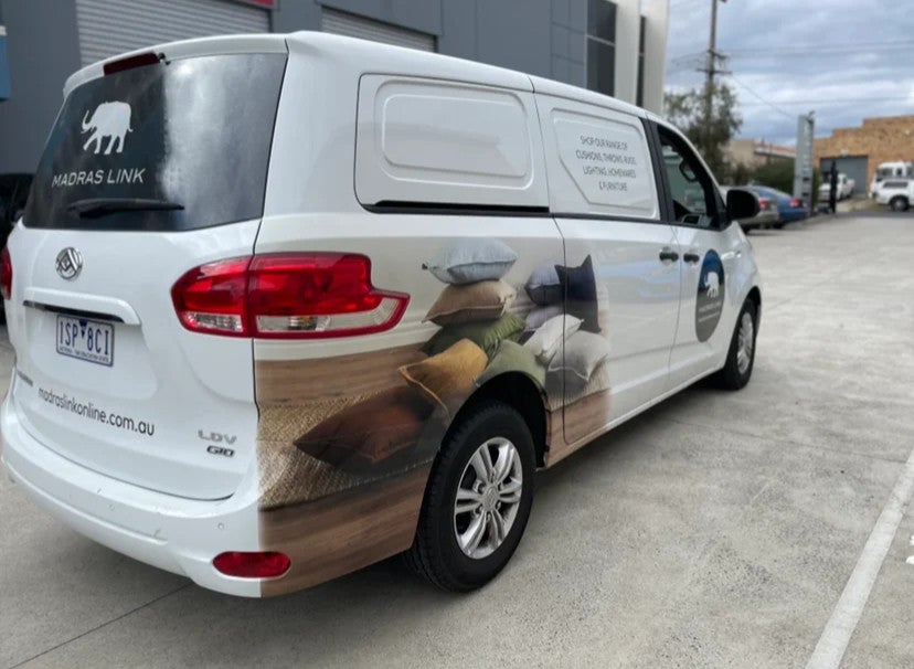 Vehicle Partial Wrap - Madras Link - Preston.