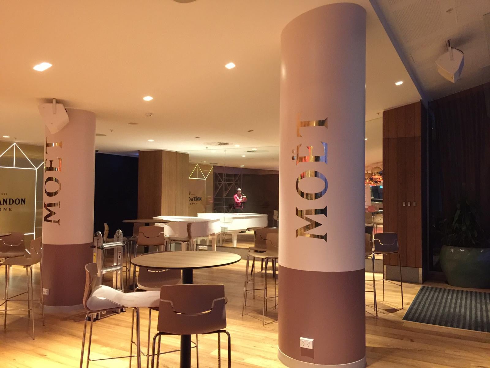 Moet and Chandon_Pole wraps_Mirror Gold Vinyl