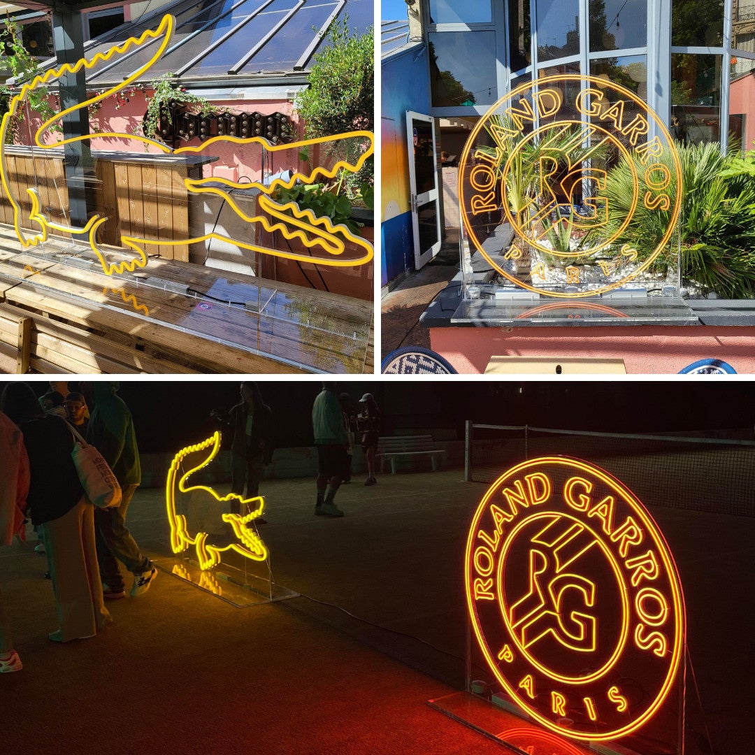 Logo néon LED Roland Garros
