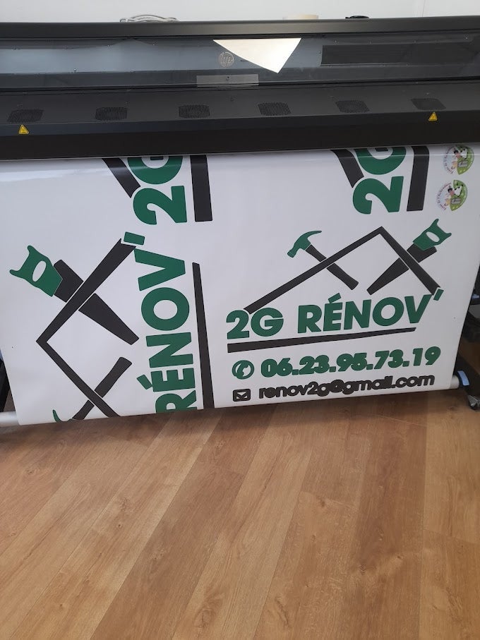 Flocage d'un véhicule pour 2G Rénov par Signarama Le Mans