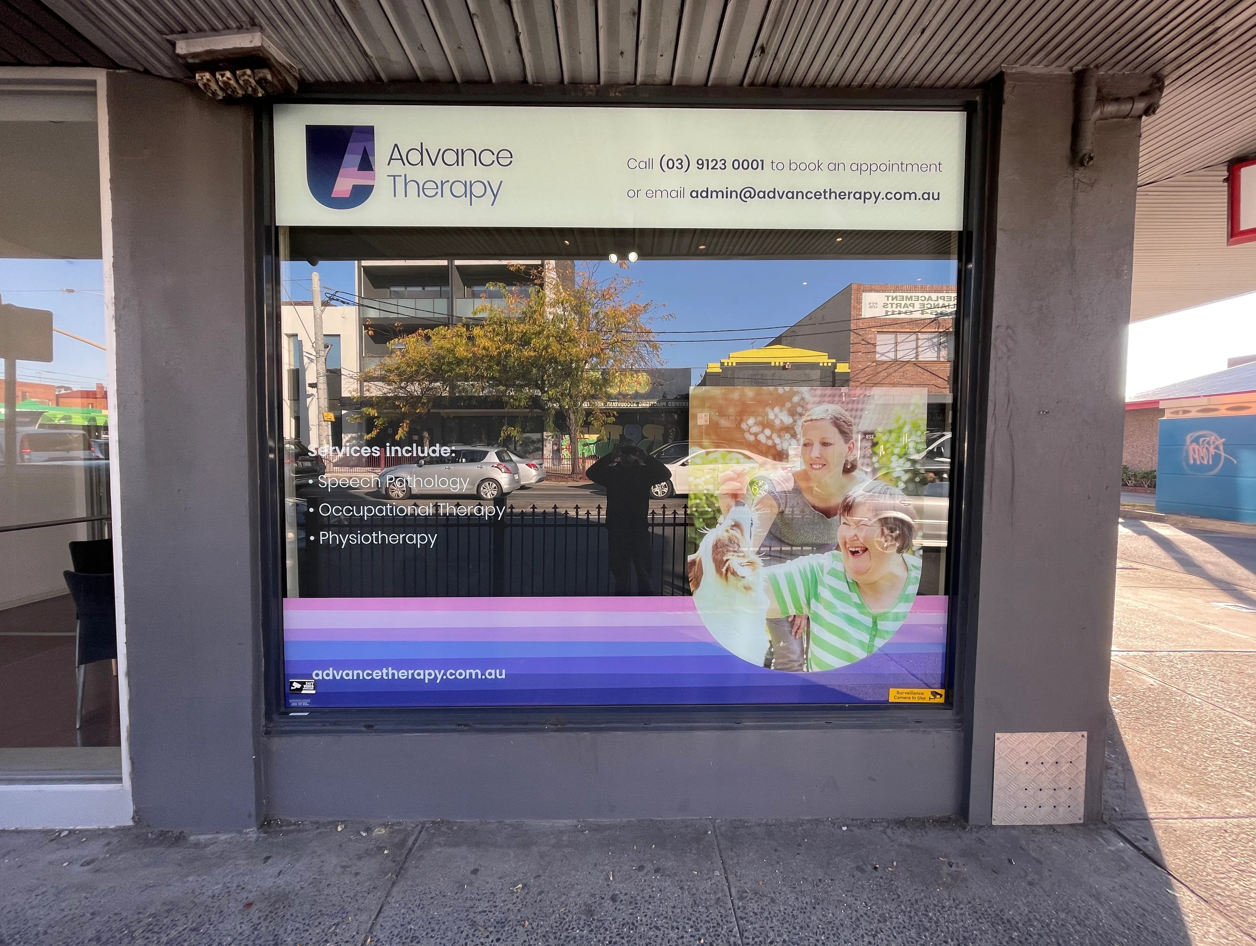 Shopfront Signage - Advance Therapy - Pascoe Vale South.