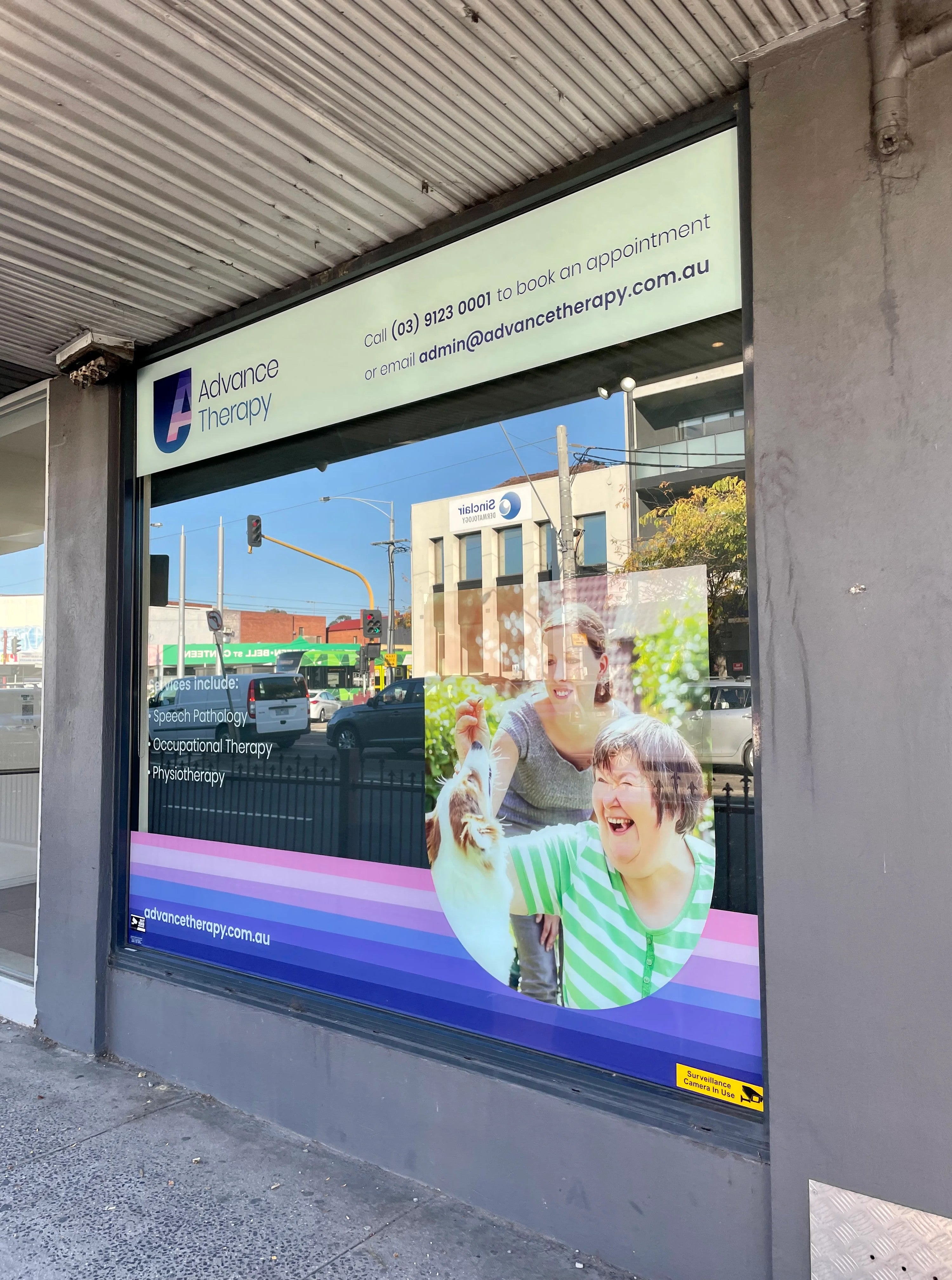 Shopfront Signage - Advance Therapy - Pascoe Vale South.