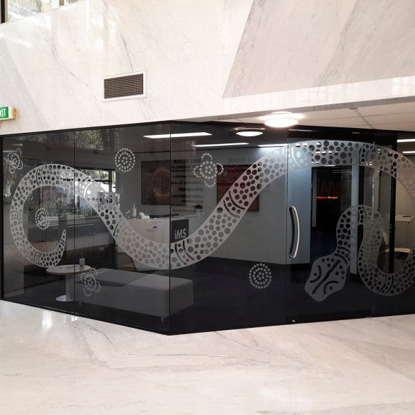 Indigenous Managed Services Window Signage