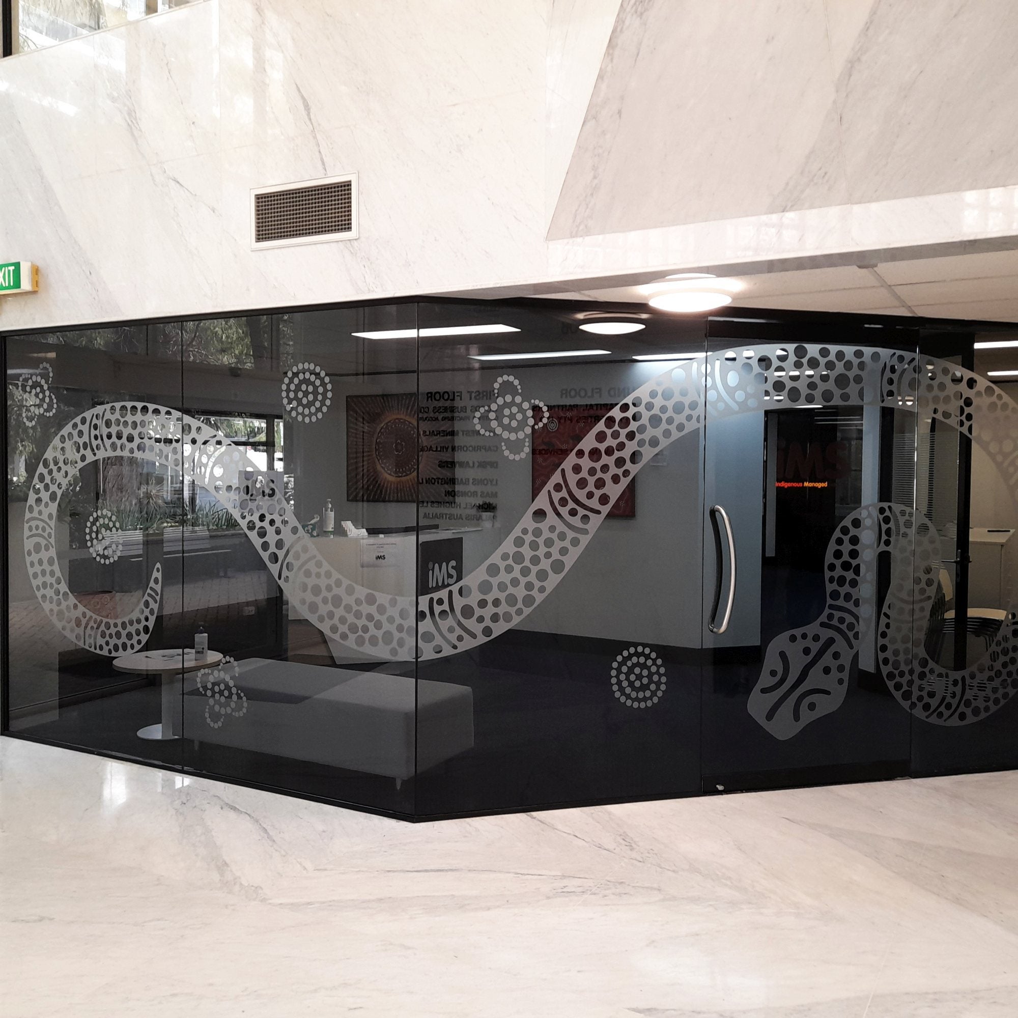 Indigenous Managed Services Window Signage
