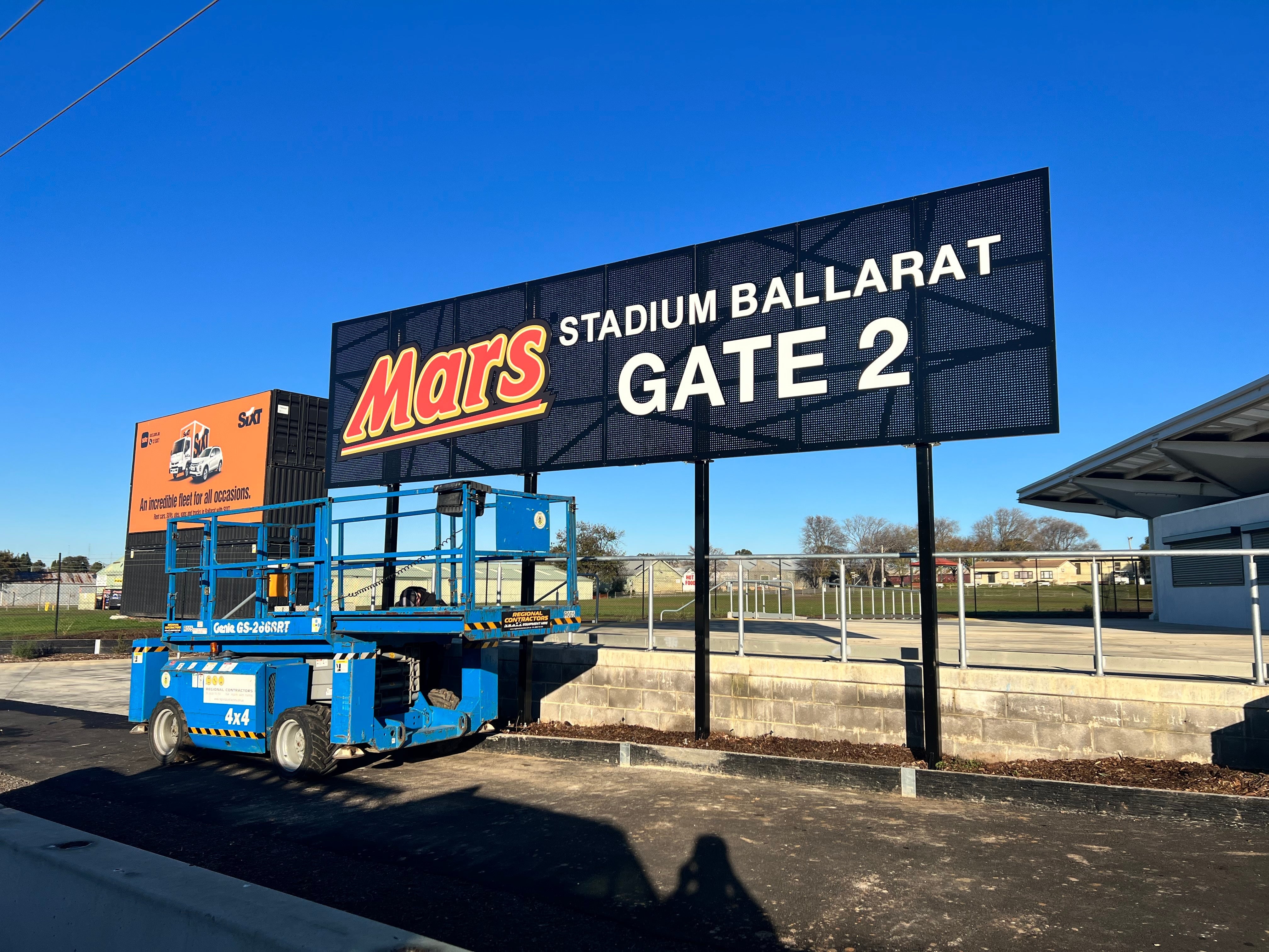 Mars Stadium Gate Signage