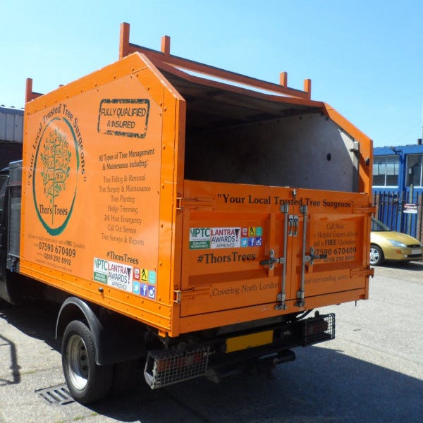 Thors Trees - box van with sheet side panels