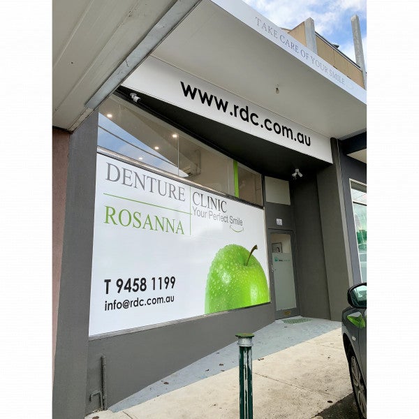 Shopfront Signage - Rosanna Denture Clinic.