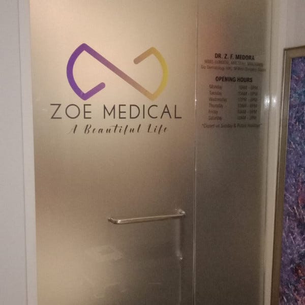Frosted Sticker Zoe Medical