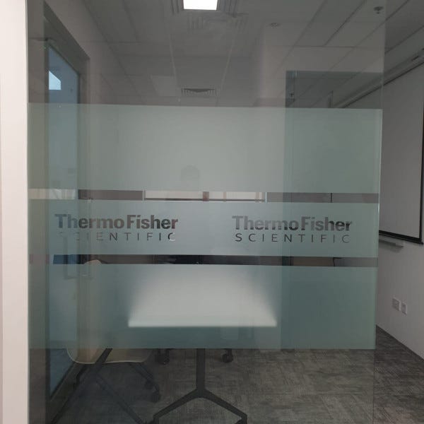 Frosted Sticker Thermo Fisher 1