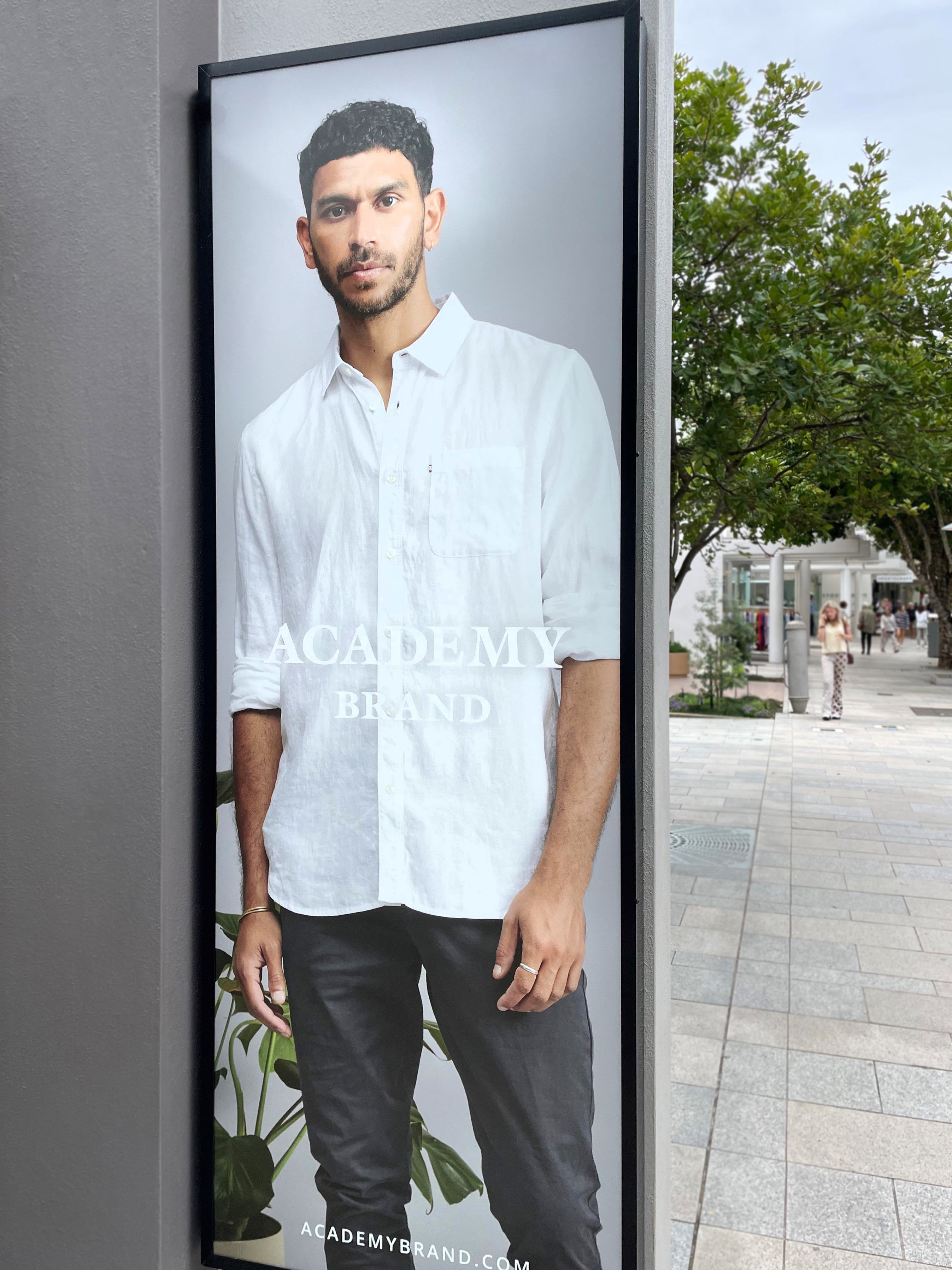 Fresh new lightbox face for Academy Brand Noosa