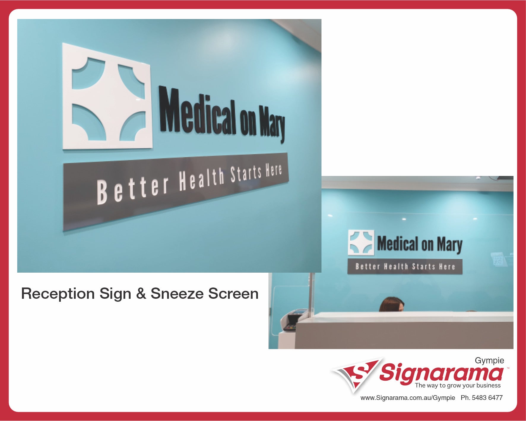 Medical On Mary Reception Sign