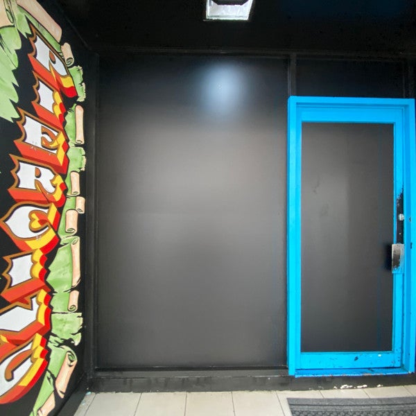 Stone Heart Tattoo Matte Black Vinyl on windows.2