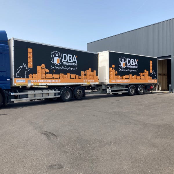 marquage, covering, camion, publicité