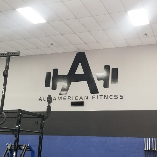 All American Fitness Wall Graphic