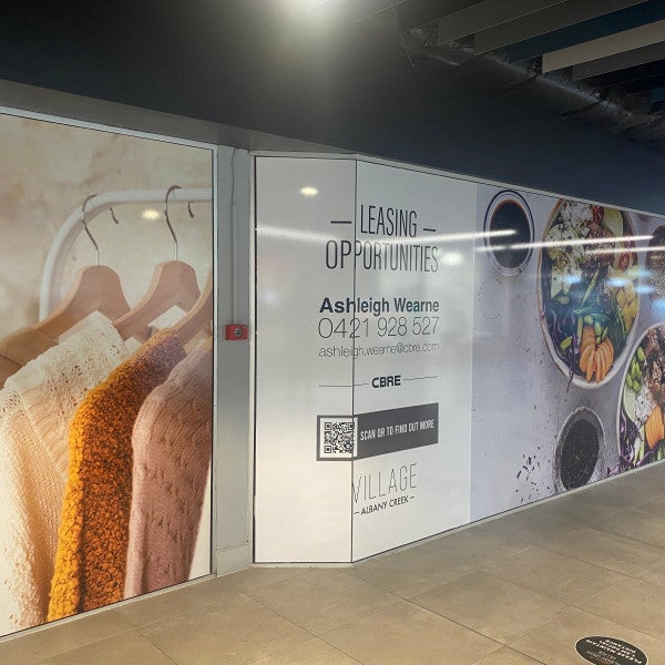 Retail Shopfront Window Graphics for Albany Creek Village Shopping Centre