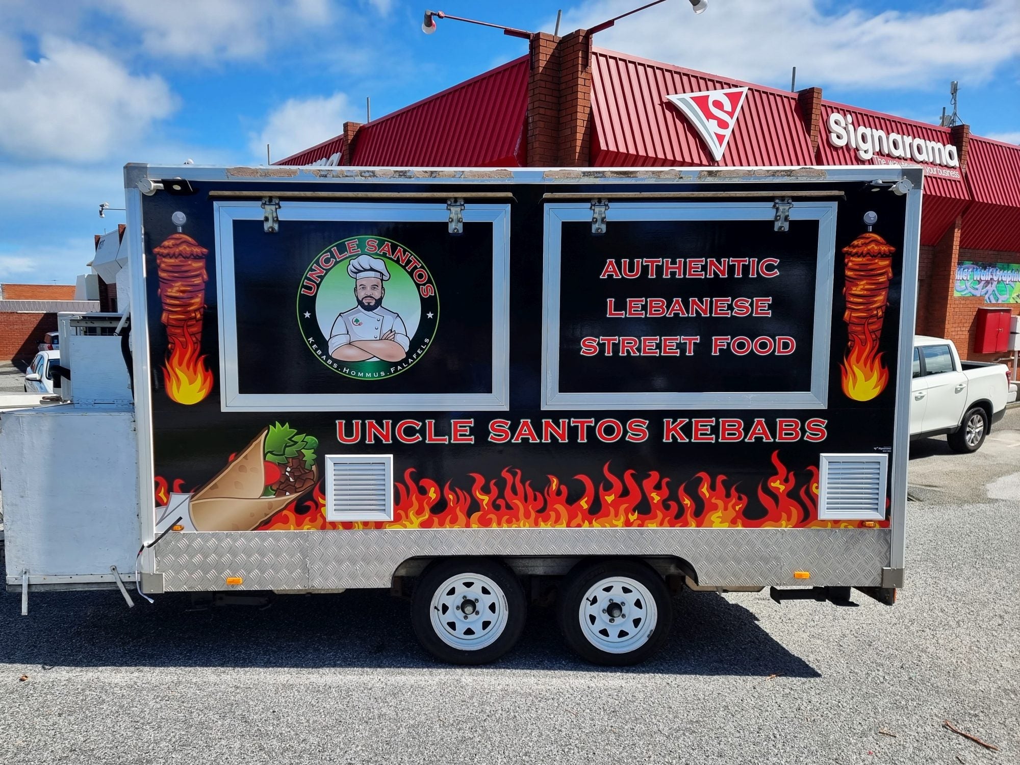 Uncle Santos Kebabs Trailer Wrap