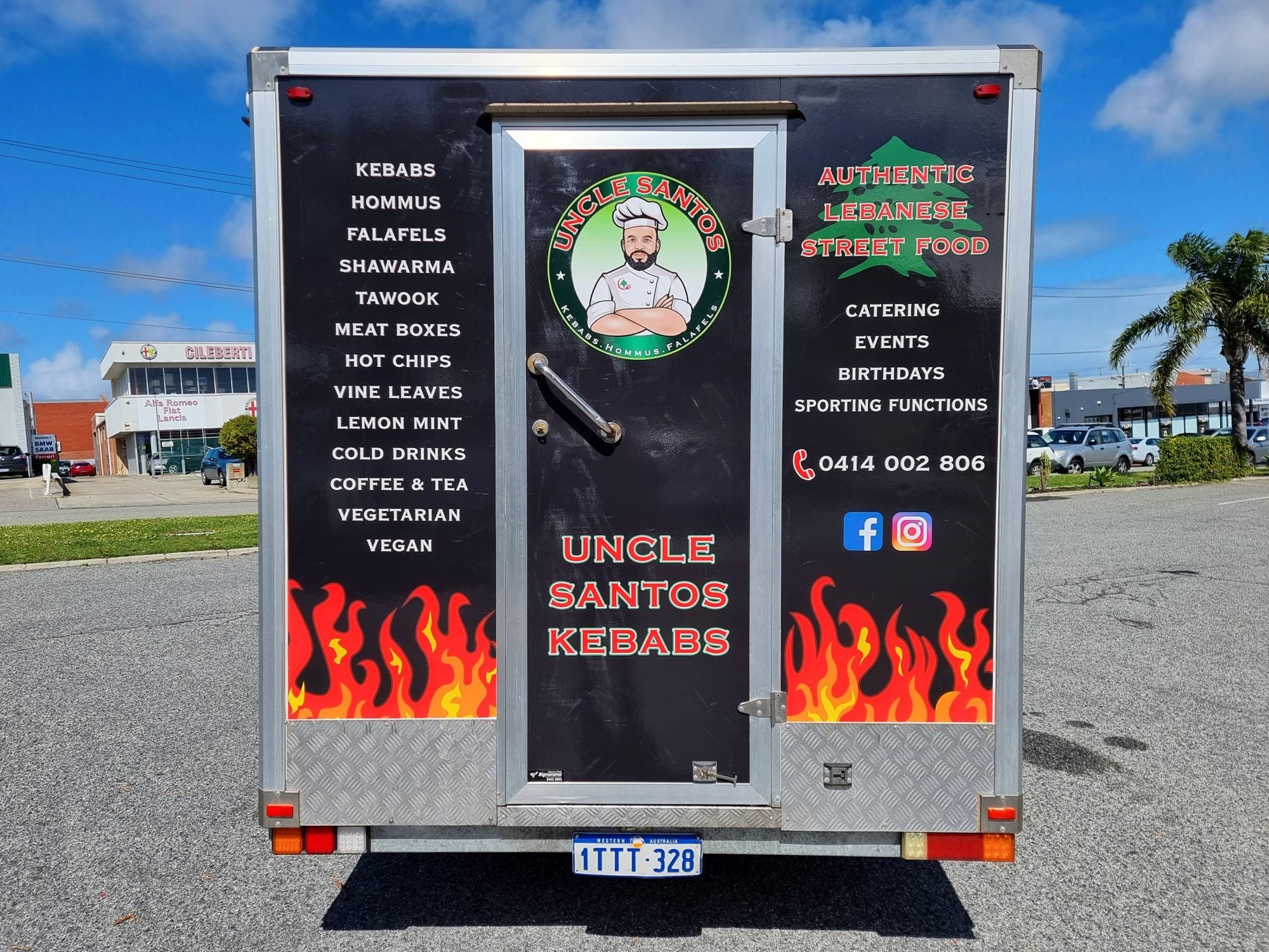 Uncle Santos Kebabs Trailer Wrap