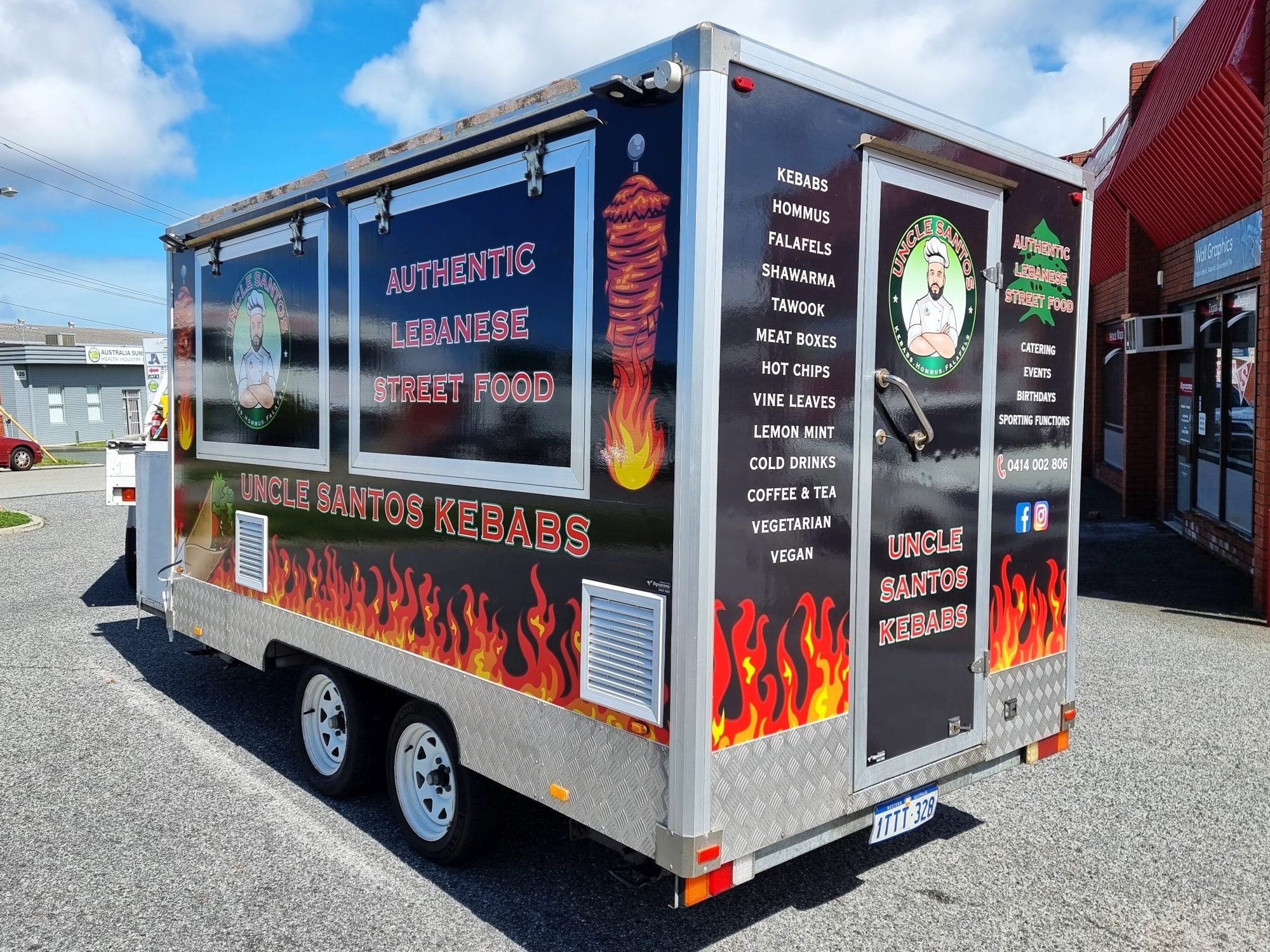 Uncle Santos Kebabs Trailer Wrap