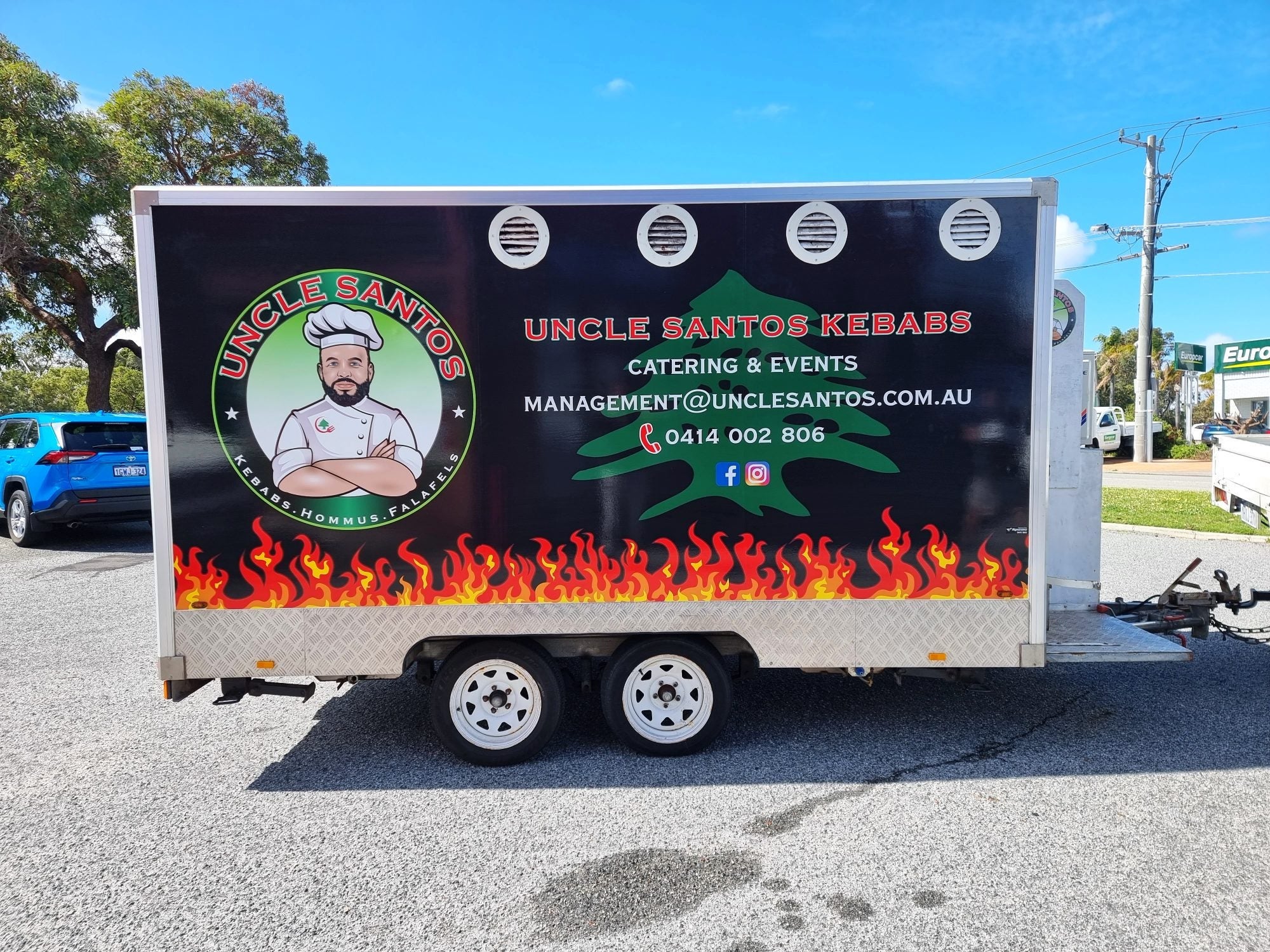 Uncle Santos Kebabs Trailer Wrap