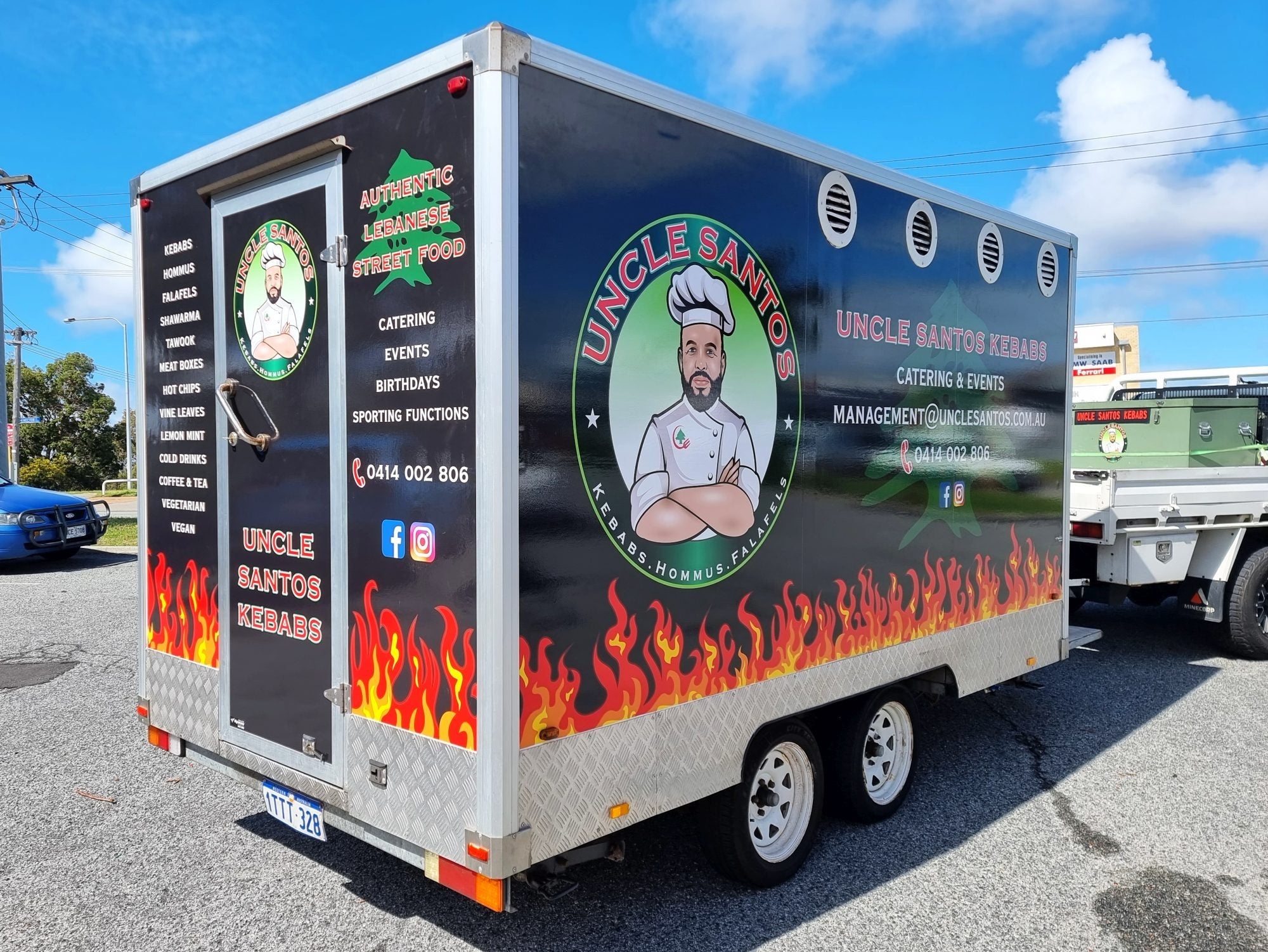 Uncle Santos Kebabs Trailer Wrap