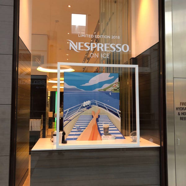 Window Decal for nespresso retail campaign