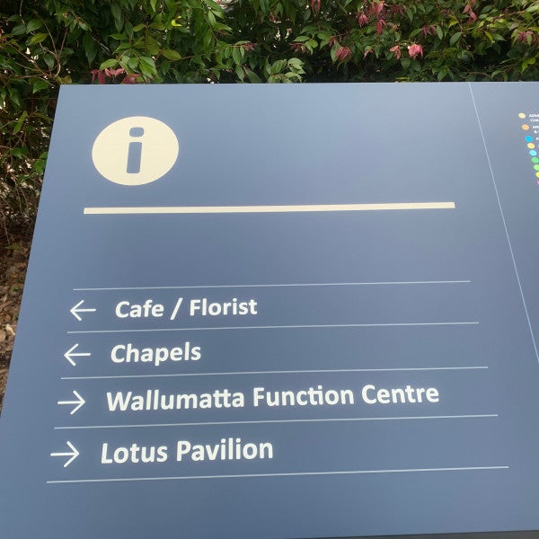 Custom Fabricated directional sign with direct to substrate print