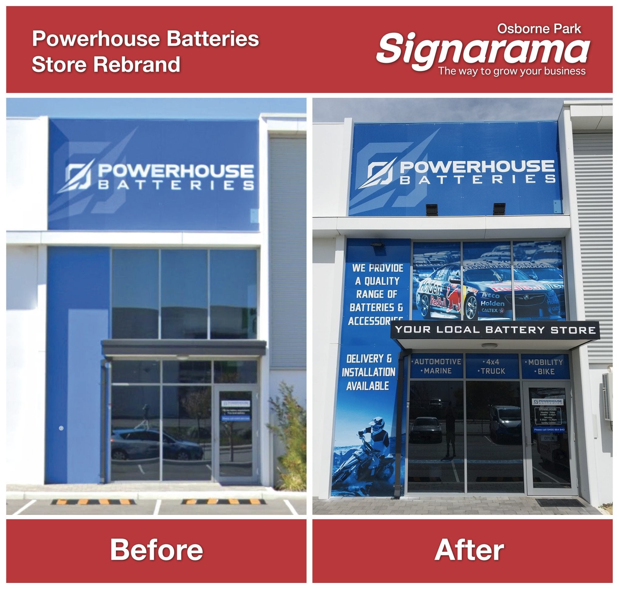 Powerhouse Batteries Signage