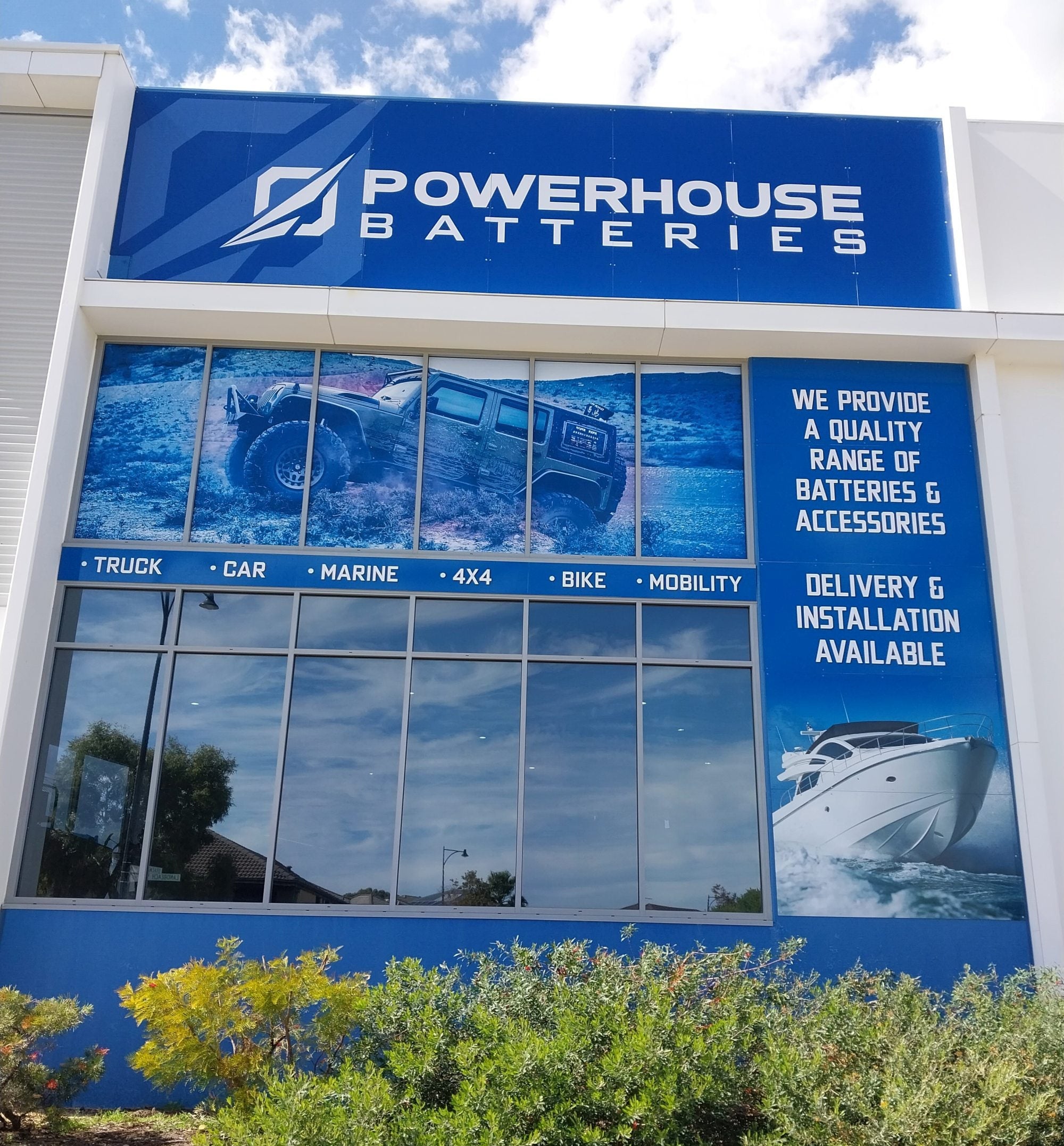 Powerhouse Batteries Signage