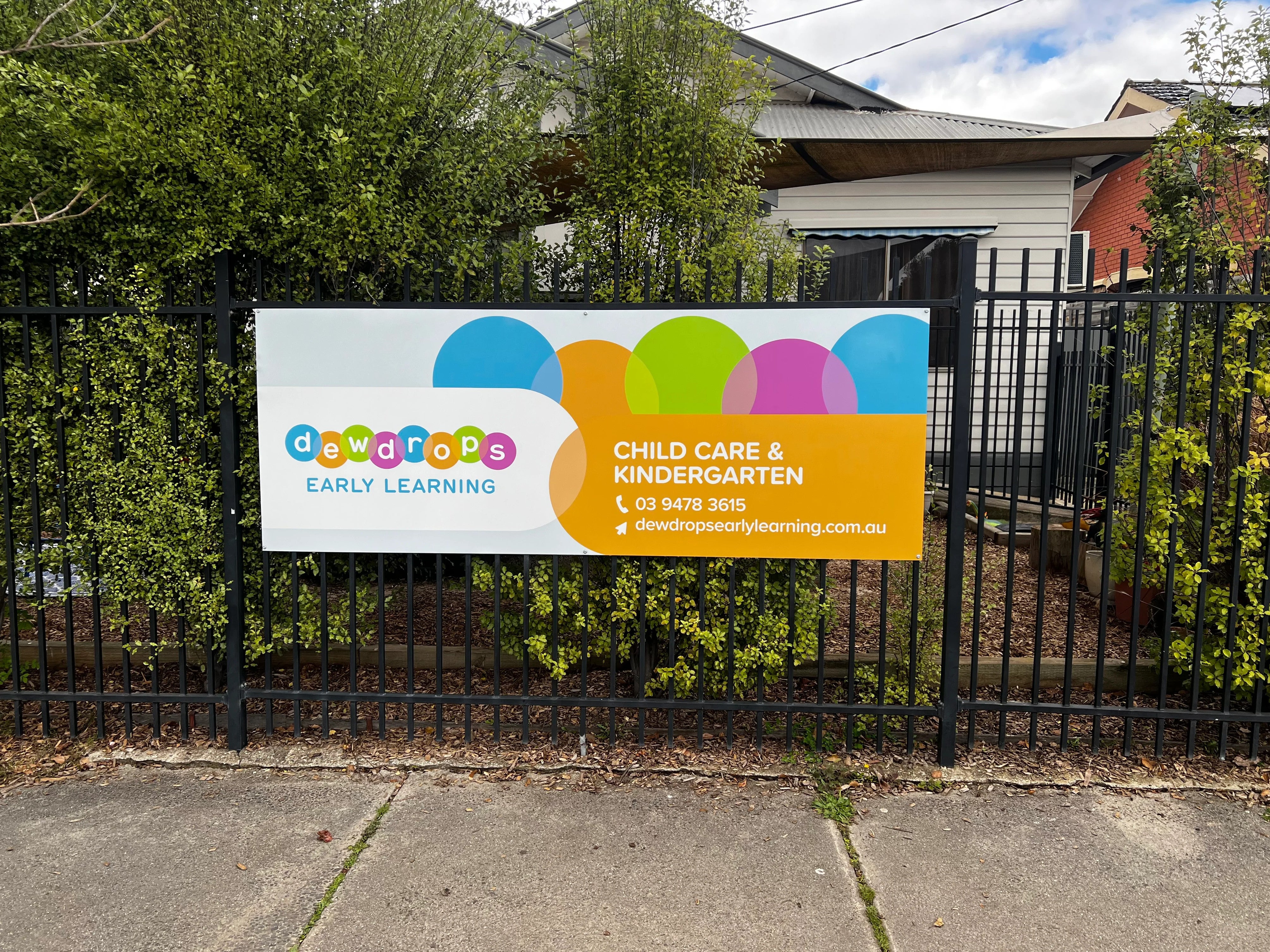 New Signage for Dewdrops Early Learning - Brunswick West and Reservoir.