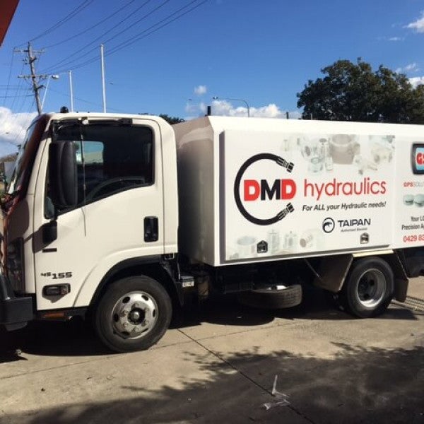 DMD Hydraulics Mackay - Truck wrap - Side View