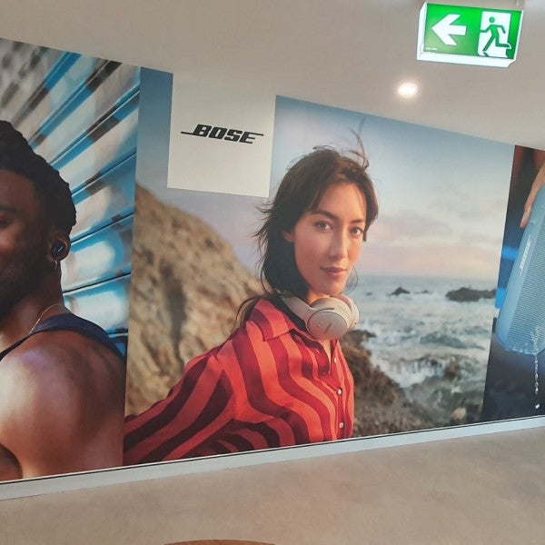 Check out on of our latest project for the Bose new office at Rhodes,This wall art brings a whole new meaning to wall signage on every grand scale.