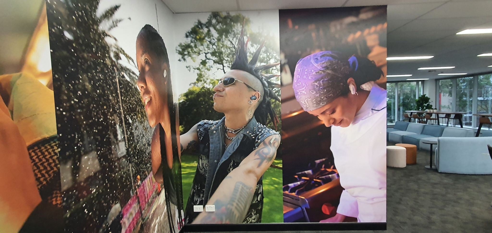 Check out on of our latest project for the Bose new office at Rhodes,This wall art brings a whole new meaning to wall signage on every grand scale.