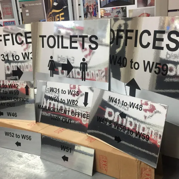 Silver Directional Signs