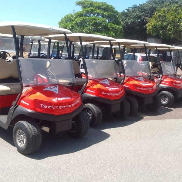 Branded golf cart