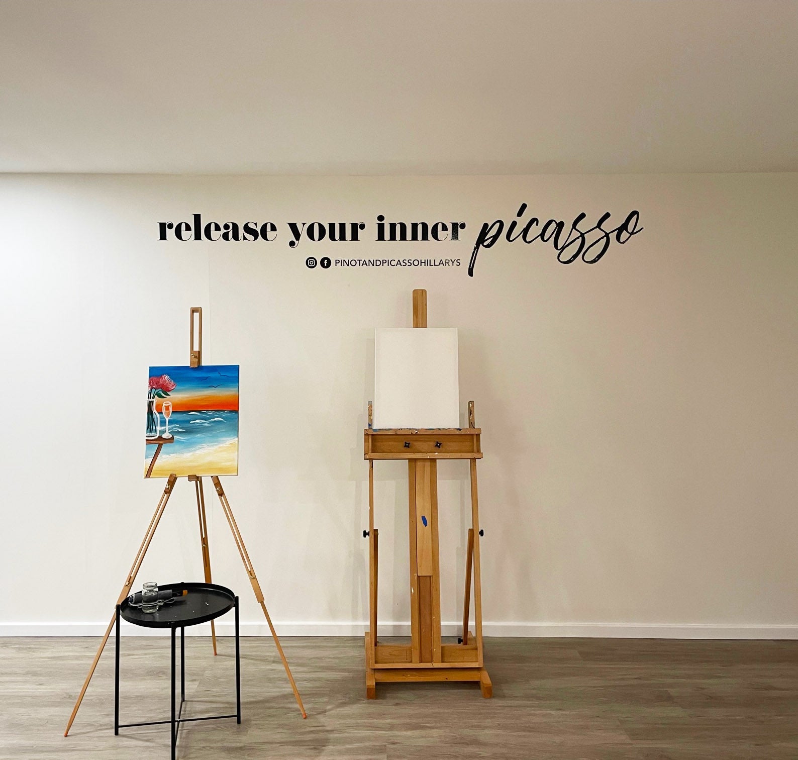 Lightbox, wall and window graphics for Pinot & Picasso's new store!